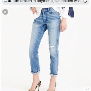 J. Crew  Slim broken in boyfriend jean. Used.